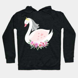 Getting Married Bride And Groom Animal Ducks Birds Swans Wedding Party Hoodie